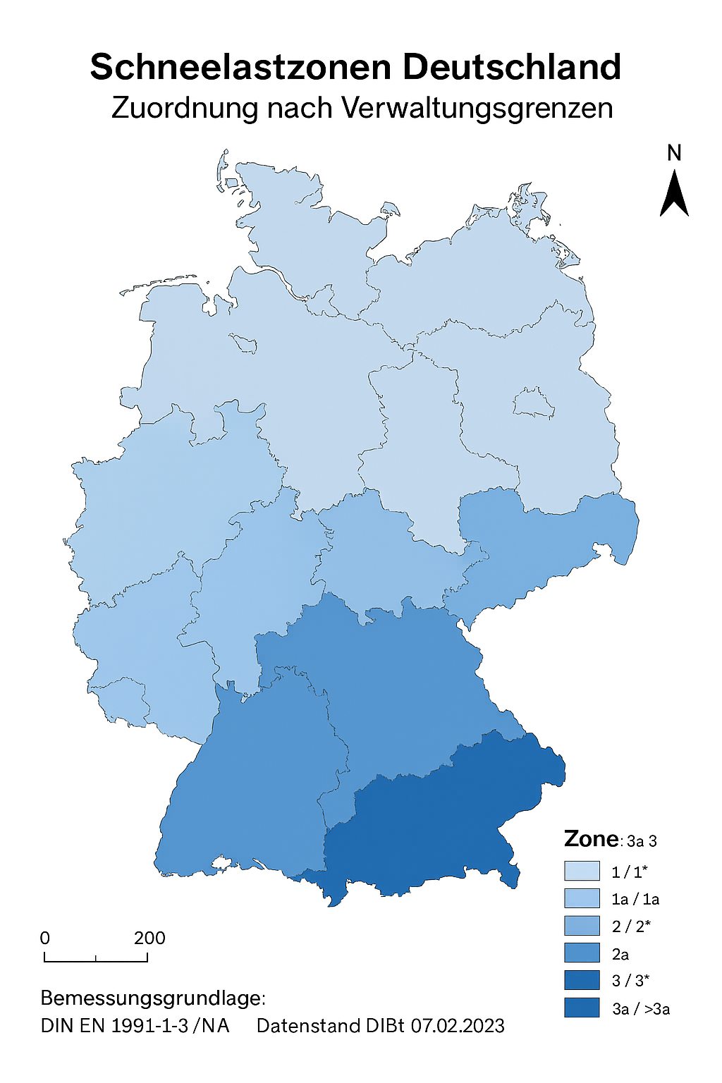 Schnee- und Windlastzonen